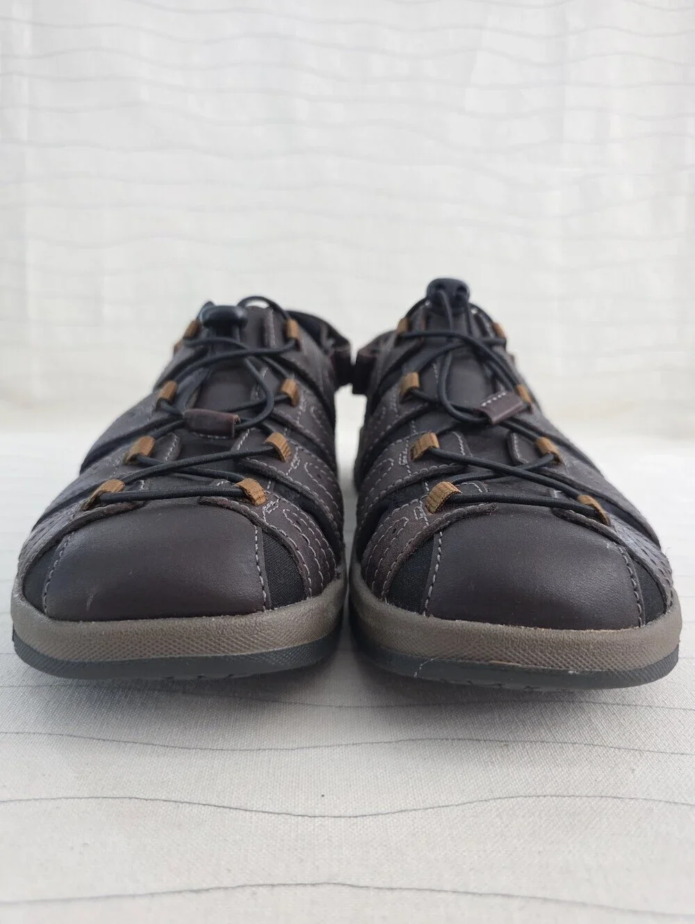 Collection By Clarks Mens Brixby Cove Brown Leather Fisherman Sandals Sz 11 NEW